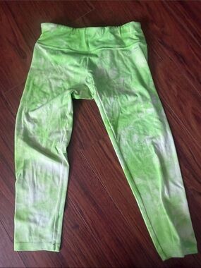 Calvin Klein Neon Green Tie-Dye Leggings